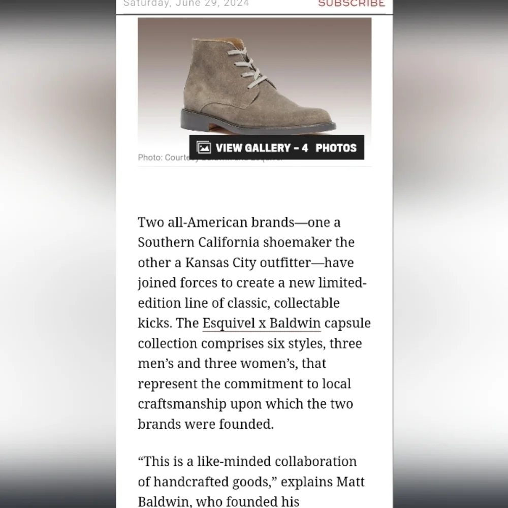 Baldwin Esquival Limited edition handmade Italian leather suede boots